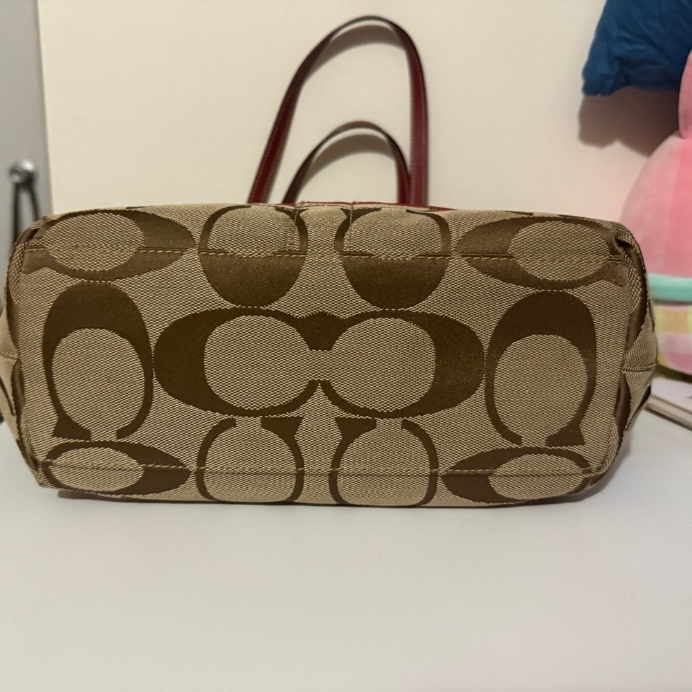 SOLD Coach Vintage Legacy Red Stripe Signature Cs Tote Shoulder Bag 2006 - Picture 4 of 10